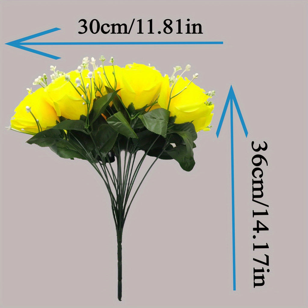 Silk Artificial Roses Bouquet for Home Decor