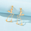 Creative Gold Easter Holiday Rabbit Bunny Chic Dangle Earrings Daily Wear Gift