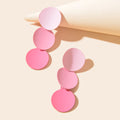 Gradient Purple Round Dangle Geometric Pierced Earrings Costume Party Jewellery