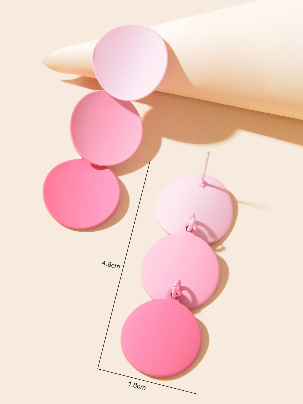 Gradient Purple Round Dangle Geometric Pierced Earrings Costume Party Jewellery