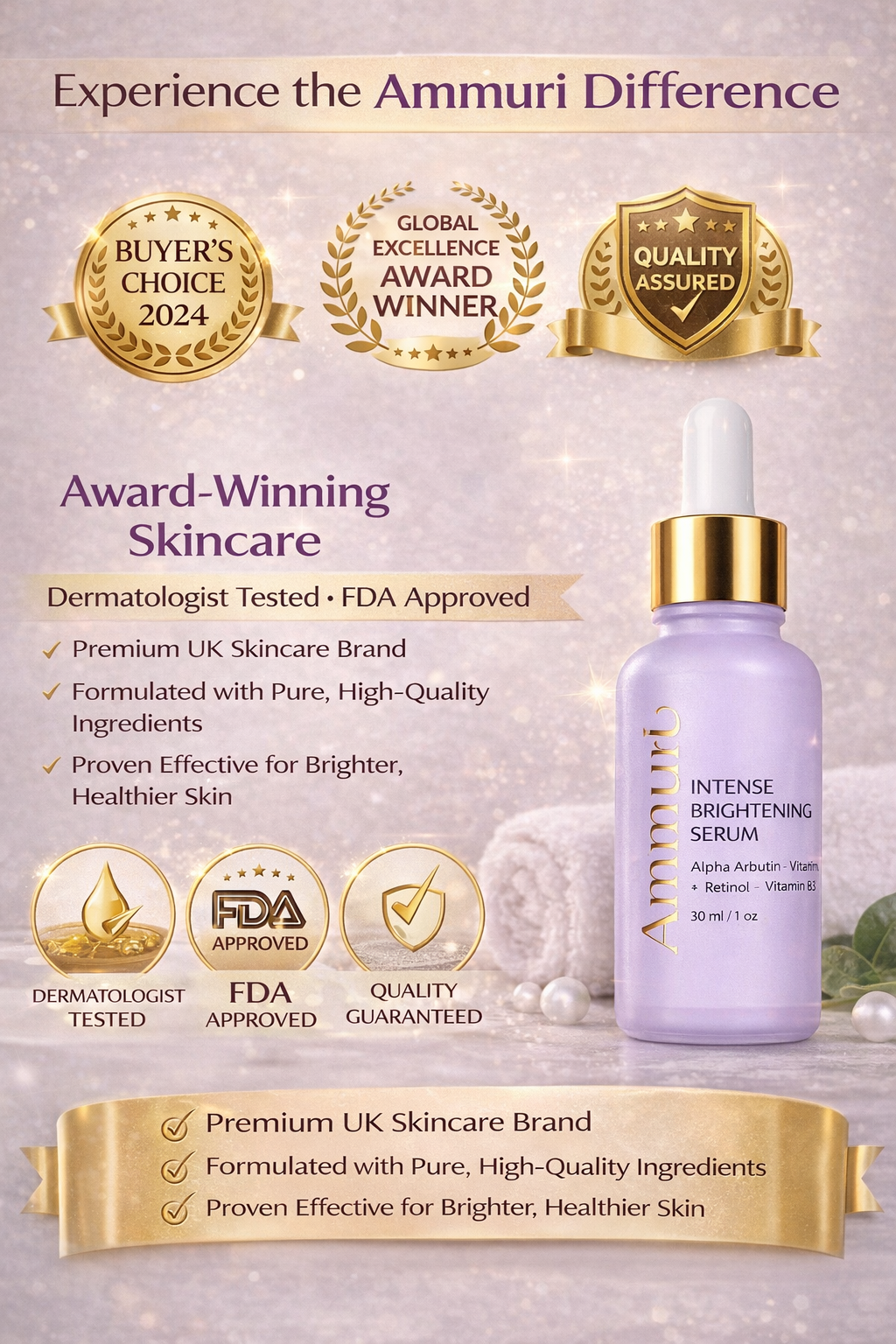 Brightening & Dark Spot Corrector Serum for Even Skin Tone | Ammuri-1