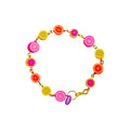 Citrus Bracelet, Lemon Orange Pink Grapefruit Charm Bracelet, Beaded Bracelet | by Ifemi Jewels-0